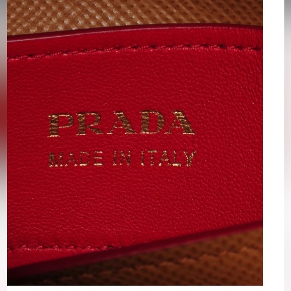 Prada medium saffiano leather double in Carmel New w tags - Picture 6 of 7